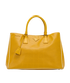 Perforated Tote, &pound;550, Handbags, Yellow, Leather, Front view